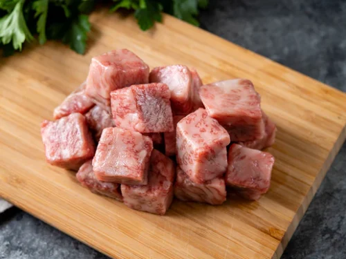 Takamori Drunken Wagyu | A5 Wagyu Beef Steak Cubes-Premium Loin (2 pkgs)