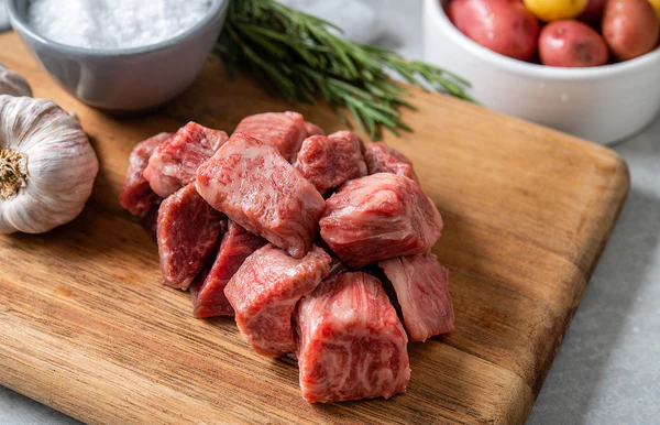 Takamori Drunken Wagyu | A5 Wagyu Beef Tenderloin Cubes (2 pkgs)