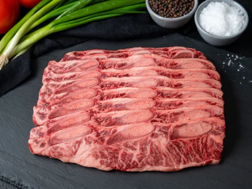 Natural American Wagyu Beef Short Ribs Flanken-Cut (2 pkgs)